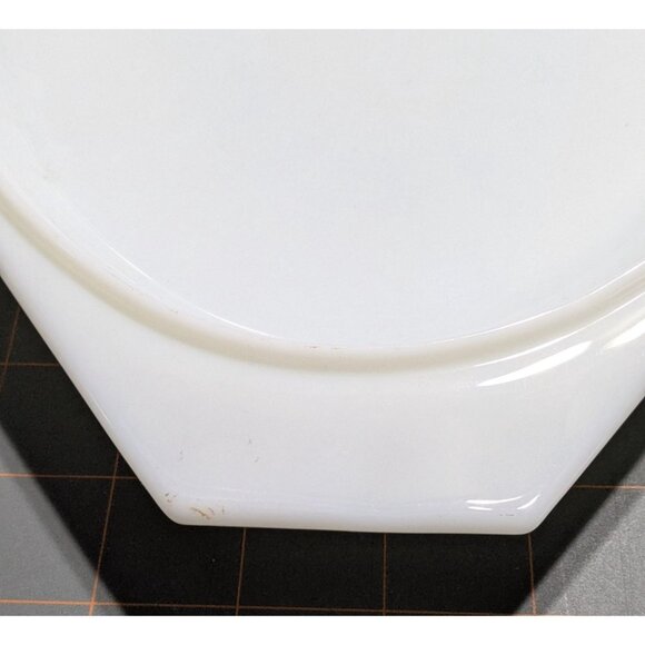 Vintage Pyrex Blue Snowflake Garland Oval Lid 12.75" White Glass Replacement - Picture 12 of 15